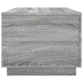 Table basse avec lumières LED gris sonoma 90x50x40 cm