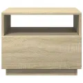 Table basse avec lumières LED chêne sonoma 50x49x40 cm