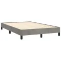 cadre de lit avec matelas LED gris clair 120x190 cm