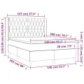 cadre de lit et matelas Gris foncé 140x200cm Velours