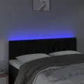 Tête de lit à LED Noir 144x7x78/88 cm Velours
