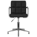 Chaises de salle à manger pivotantes 2 pcs Noir Similicuir