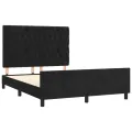 Cadre de lit avec tête de lit Noir 140x200 cm Velours