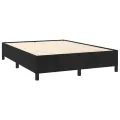 cadre de lit avec matelas Noir 140x200 cm Velours