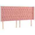 cadre de lit matelas et LED Rose 180x200 cm Velours