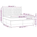 cadre de lit matelas et LED Rose 180x200 cm Velours