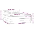 cadre de lit avec matelas LED Vert foncé 180x200 cm