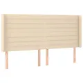 Tête de lit à LED Crème 163x16x118/128 cm Tissu