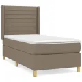 cadre de lit avec matelas Taupe 80x200 cm Tissu
