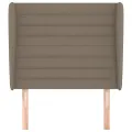 Tête de lit avec oreilles Taupe 83x23x118/128 cm Tissu