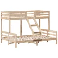 Lit superposé 80x200/140x200 cm bois de pin massif