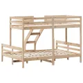 Lit superposé 80x200/140x200 cm bois de pin massif