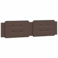 Coussin de tête de lit marron 200 cm similicuir