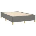 cadre de lit avec matelas gris foncé 120x190cm tissu