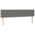 cadre de lit avec matelas gris foncé 120x190cm tissu