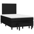 cadre de lit avec matelas noir 120x190 cm tissu
