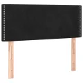cadre de lit et matelas LED noir 120x190 cm velours