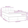 cadre de lit avec matelas LED vert foncé 120x190 cm