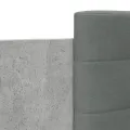 Cadre de lit avec tête de lit gris béton 90x200 cm
