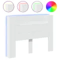 Armoire tête de lit avec LED blanc 140x16,5x103,5 cm