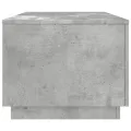 Table basse avec lumières LED gris béton 90x50x40 cm