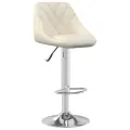 Tabourets de bar lot de 2 crème velours