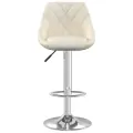 Tabourets de bar lot de 2 crème velours