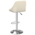 Tabourets de bar lot de 2 crème velours