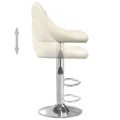 Tabourets de bar lot de 2 crème velours