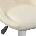 Tabourets de bar lot de 2 crème velours