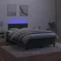 cadre de lit avec matelas LED Vert foncé 120x200 cm