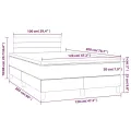 cadre de lit avec matelas LED Vert foncé 120x200 cm