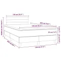 cadre de lit avec matelas LED Gris foncé 120x200 cm