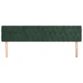 Têtes de lit 2 pcs Vert foncé 90x7x78/88 cm Velours