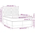 cadre de lit avec matelas Noir 140x200 cm Velours