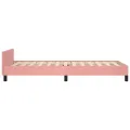 Cadre de lit avec tête de lit Rose 90x190 cm Velours