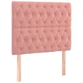Cadre de lit avec tête de lit Rose 90x190 cm Velours