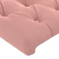 Cadre de lit avec tête de lit Rose 90x190 cm Velours