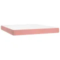 cadre de lit matelas et LED Rose 180x200 cm Velours