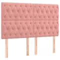 cadre de lit matelas et LED Rose 180x200 cm Velours