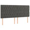 cadre de lit et matelas Gris foncé 180x200cm Velours
