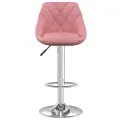 Tabourets de bar lot de 2 rose velours