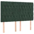cadre de lit et matelas Vert foncé 140x200cm Velours