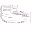 cadre de lit matelas et LED Vert foncé 180x200 cm