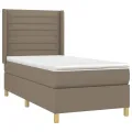 cadre de lit matelas et LED Taupe 80x200cm Tissu