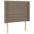 cadre de lit matelas et LED Taupe 80x200cm Tissu