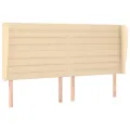 Tête de lit avec oreilles Crème 163x23x118/128 cm Tissu