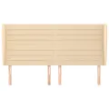 Tête de lit avec oreilles Crème 163x23x118/128 cm Tissu