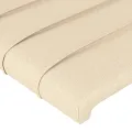 Tête de lit avec oreilles Crème 163x23x118/128 cm Tissu