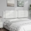Coussin de tête de lit blanc 200 cm similicuir